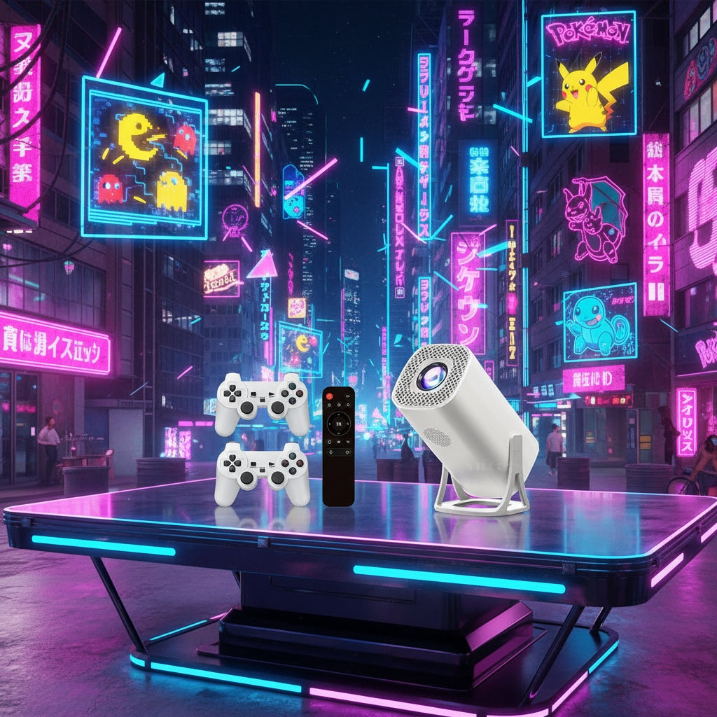 4K Game Projector Retro Drive 36000+ Video Games Console